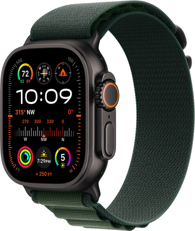 Watch ultra 2 2024 LTE black 49 alpine loop green M MX4R3