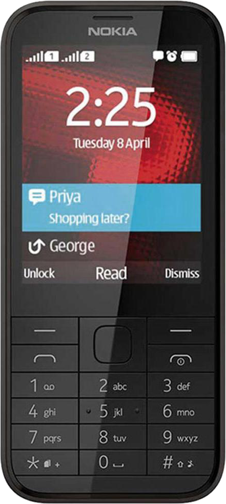 Nokia 225 Single-SIM schwarz - Ohne Vertrag