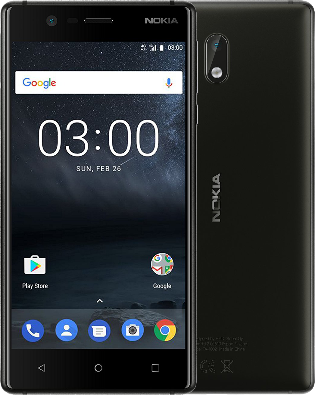 Nokia 3 Single-SIM schwarz - Ohne Vertrag