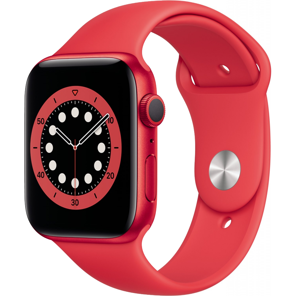 Apple Watch 6 Rot Alu 44mm Sportarmband PRODUCT(RED) rot MOOM3 - Ohne Vertrag