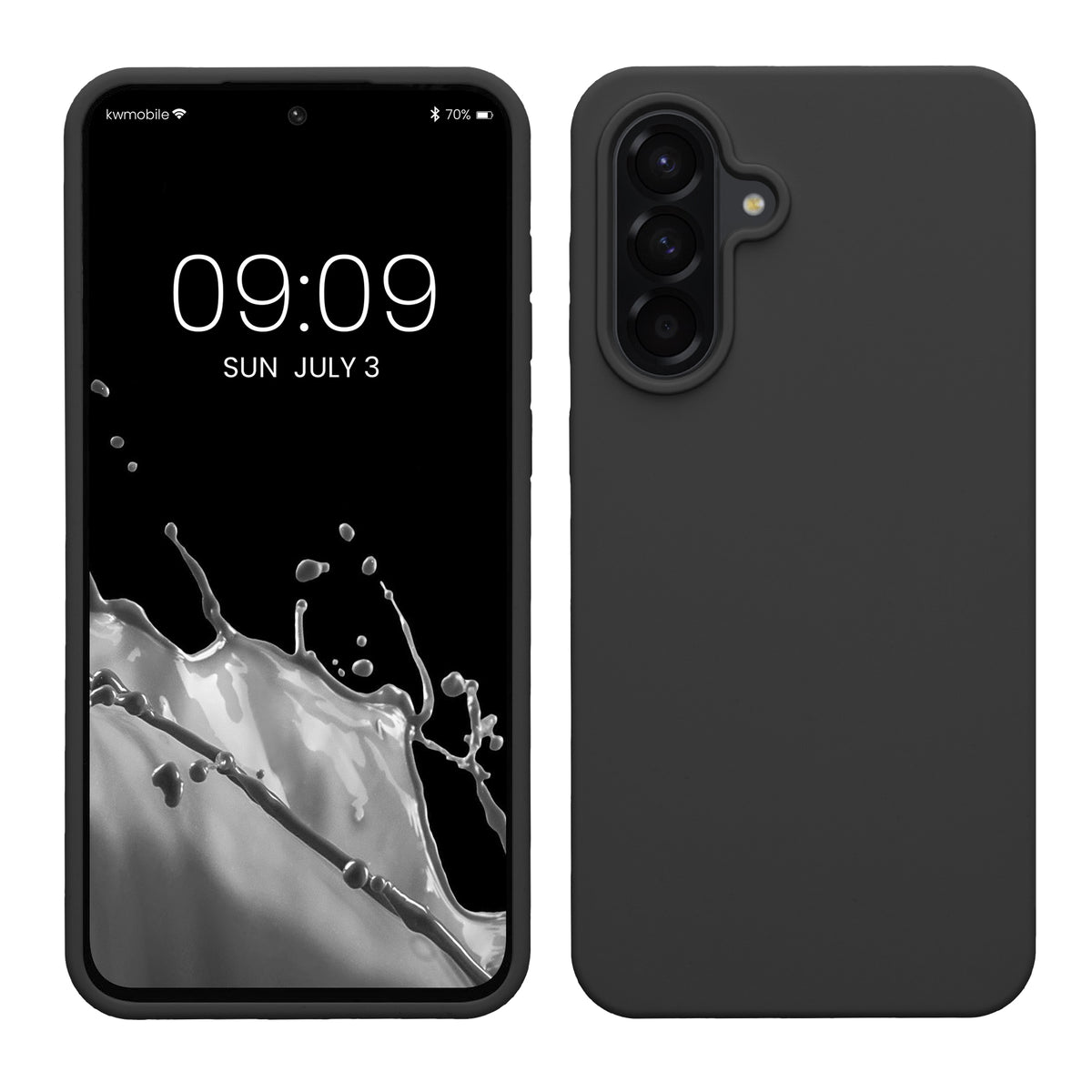 Gummierte Silikon Hülle für Samsung Galaxy A56 5G in Dunkelgrau