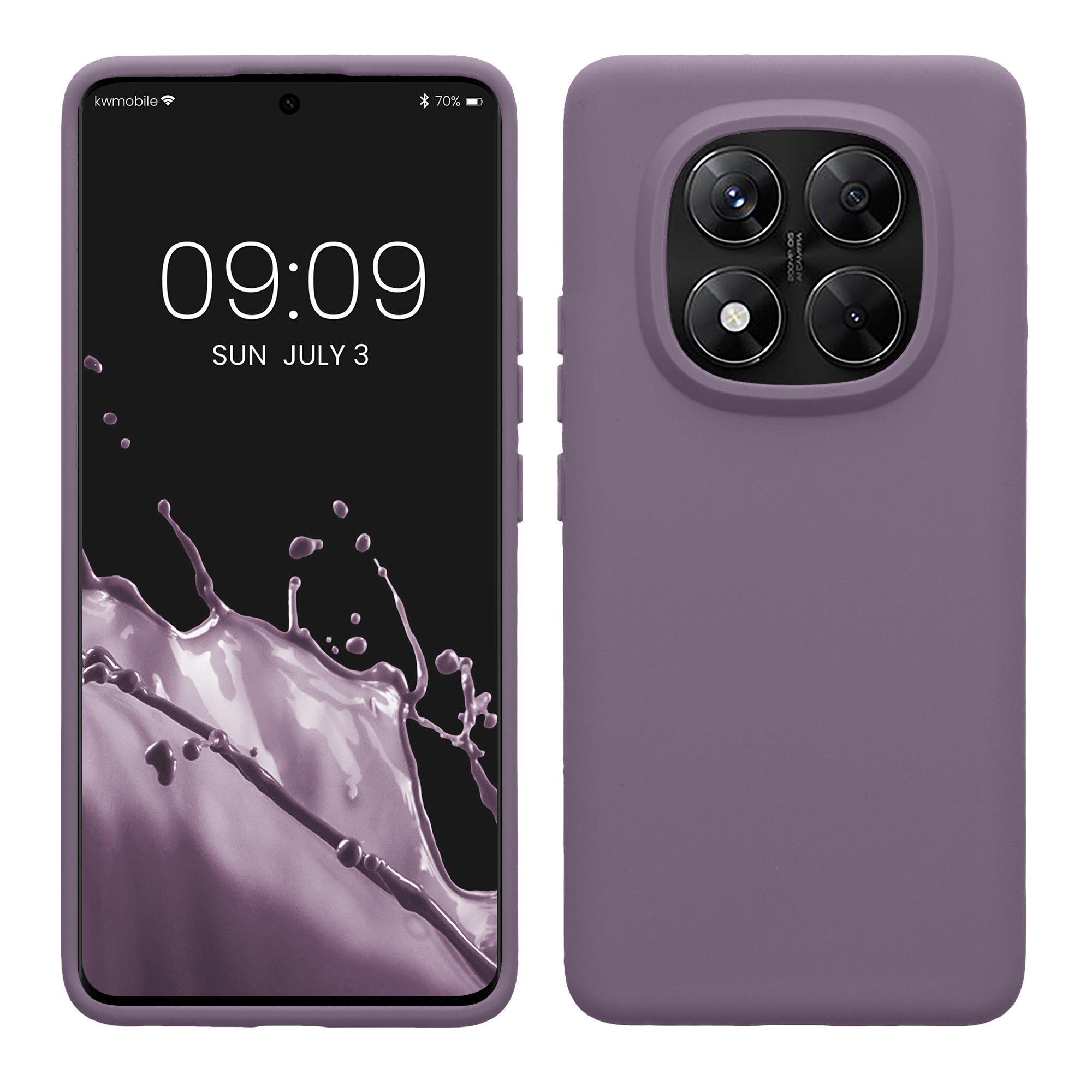 Gummierte Silikon Hülle für Xiaomi Redmi Note 14 Pro 5G / Redmi Note 14 Pro+ 5G / Poco X7 in Helle Iris