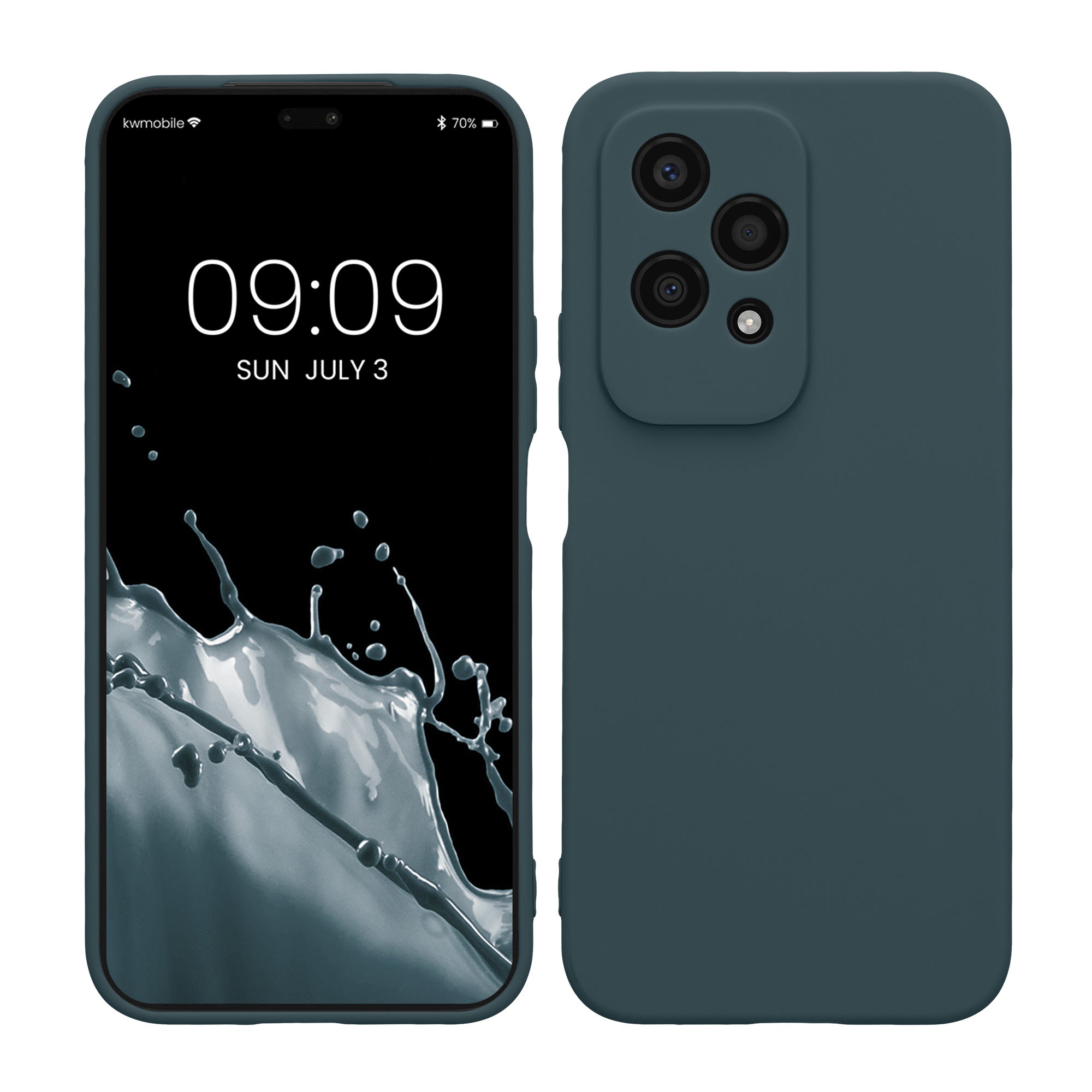 TPU Hülle mit Kameraschutz für HONOR 200 Lite in Dunkler Schiefer