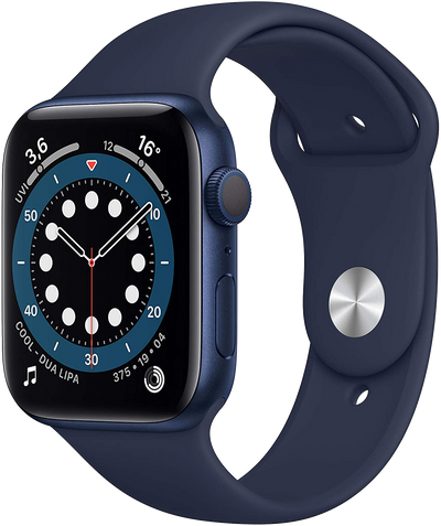 Watch 6 Blau Alu 44mm Sportarmband Dunkelmarine M00J3