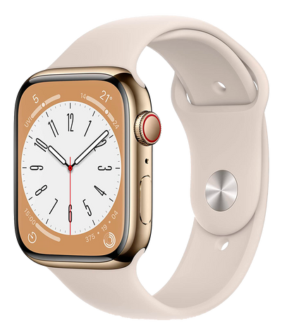 Watch 8 LTE Gold Edelstahl 45mm Sportarmband Polarstern MNKM3