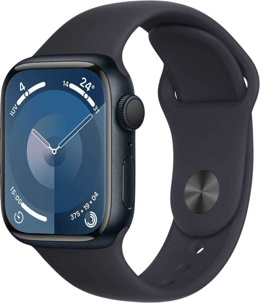 Apple Watch 9 GPS Alu 41mm Sportarmband Mitternacht M/L MR8X3 - Ohne Vertrag