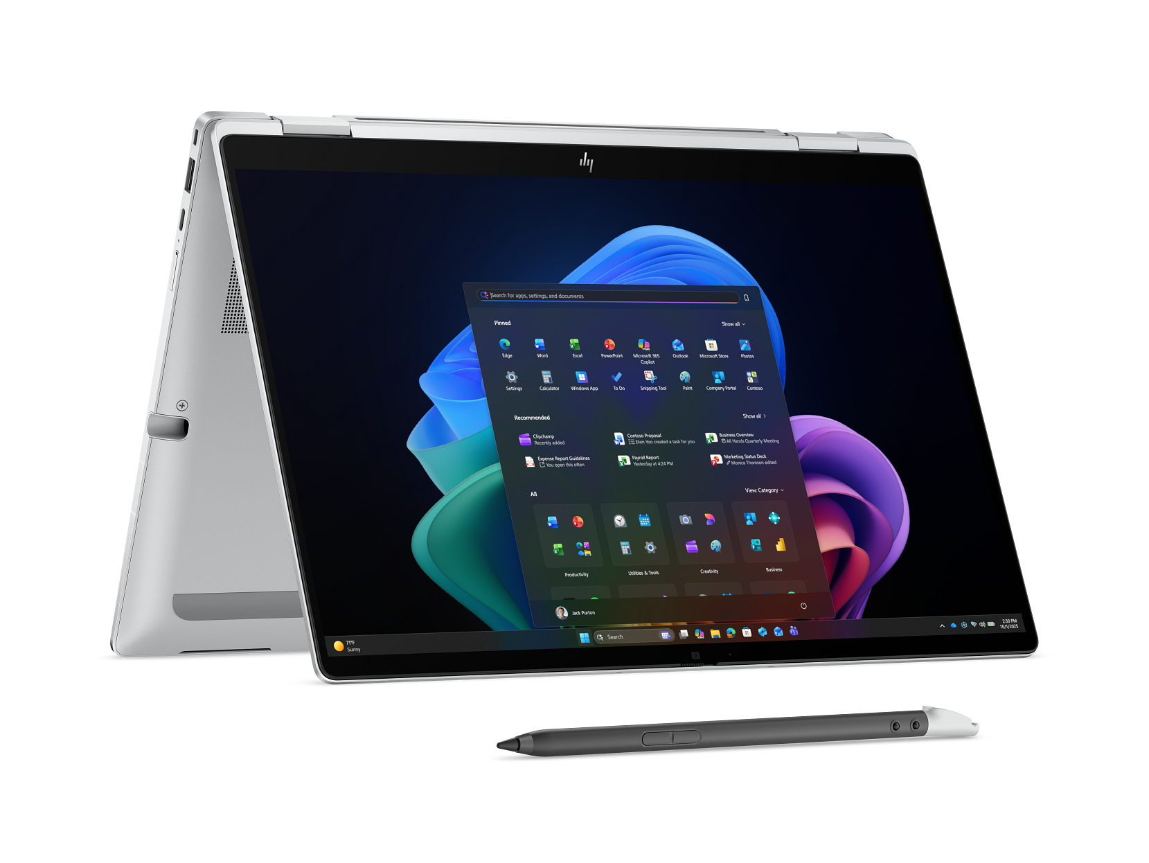HP EliteBook X Flip G2i AI 5G 14" 2026 2.8K TS Ultra 5 325 32 GB / 512 GB SSD W11Pro QWERTZ silber Renew - Ohne Vertrag