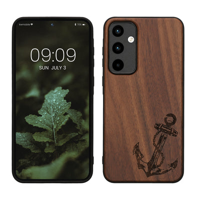 Holz Hardcase mit TPU Bumper für Samsung Galaxy A55 5G Anker Vintage