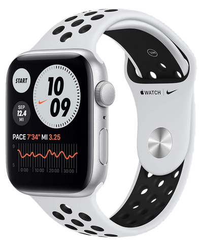 Watch SE Nike GPS silber Aluminium 44mm Sportarmband weiß MYYH2