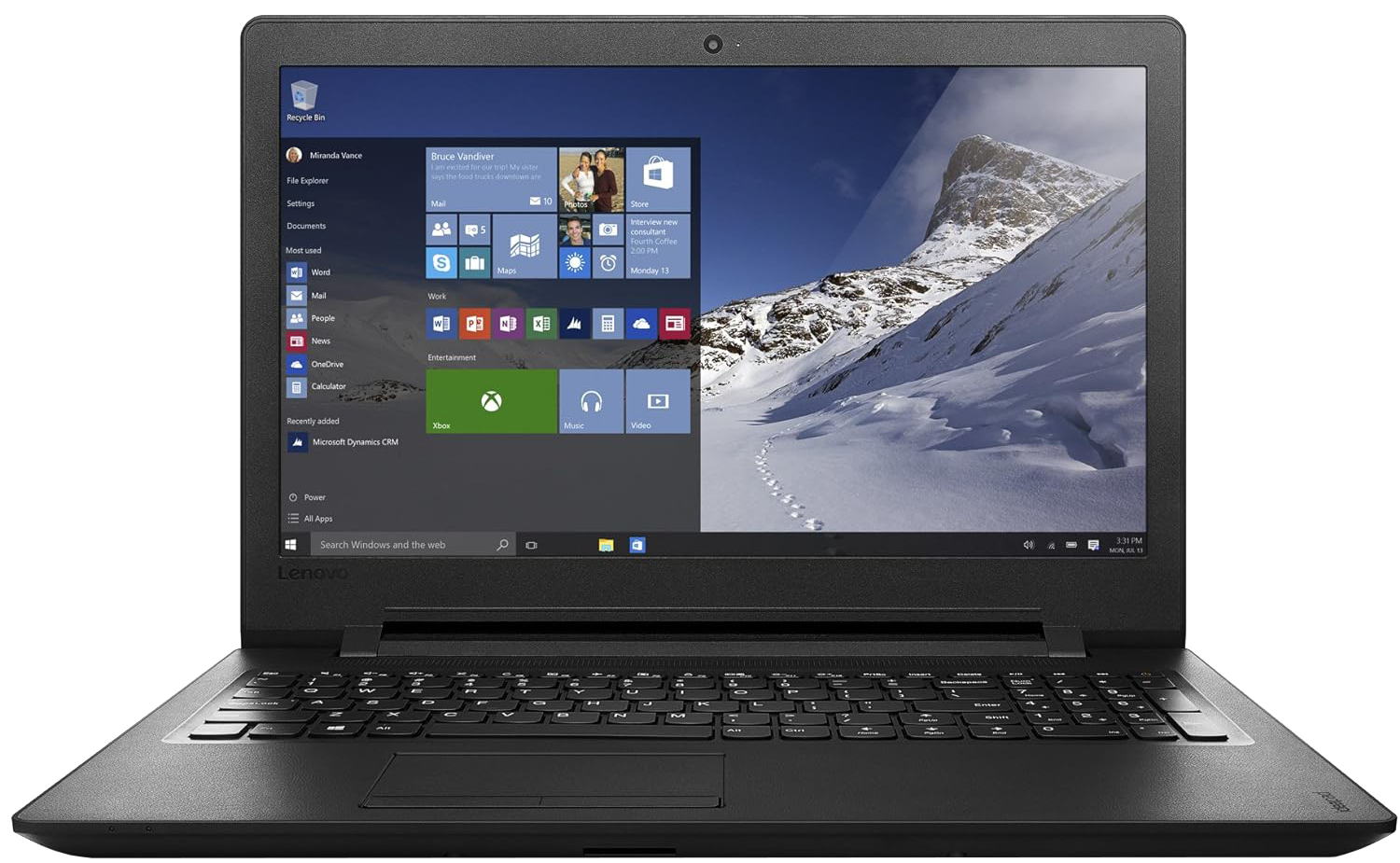 Lenovo IdeaPad 110-15ISK 15" i5-6200U 8 GB 256 GB SSD 80UD001YGE QWERTZ schwarz - Ohne Vertrag