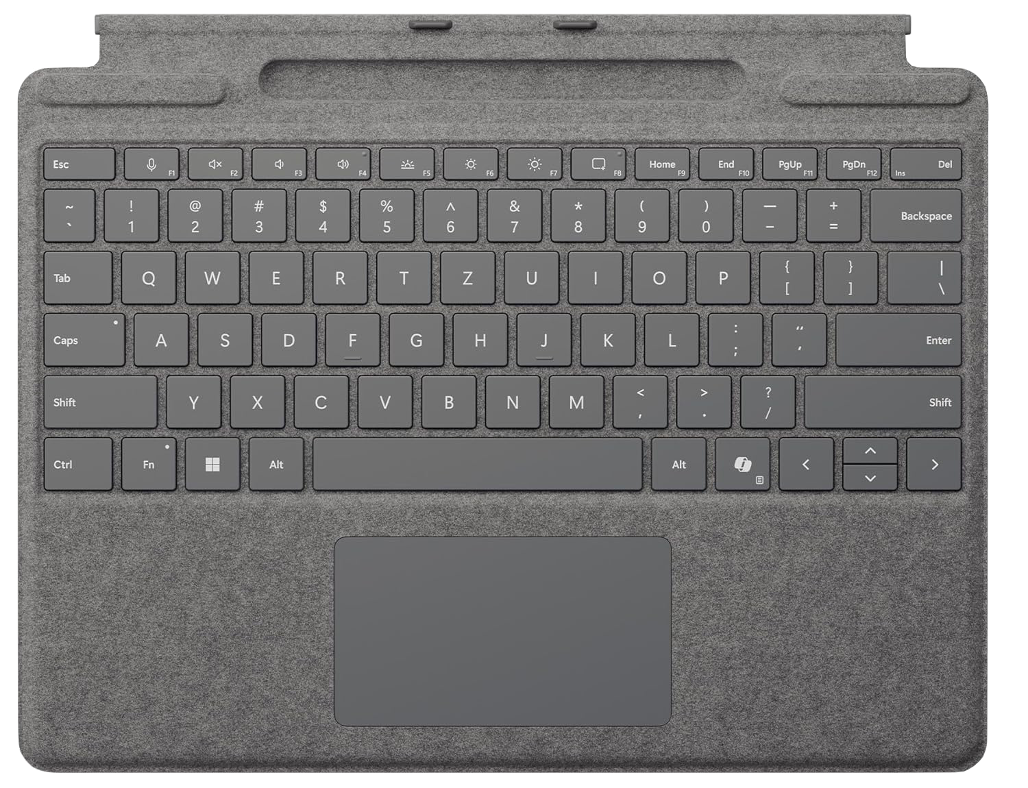 Microsoft Surface Pro Keyboard mit Stiftaufbewahrung (QWERTZ) - grau