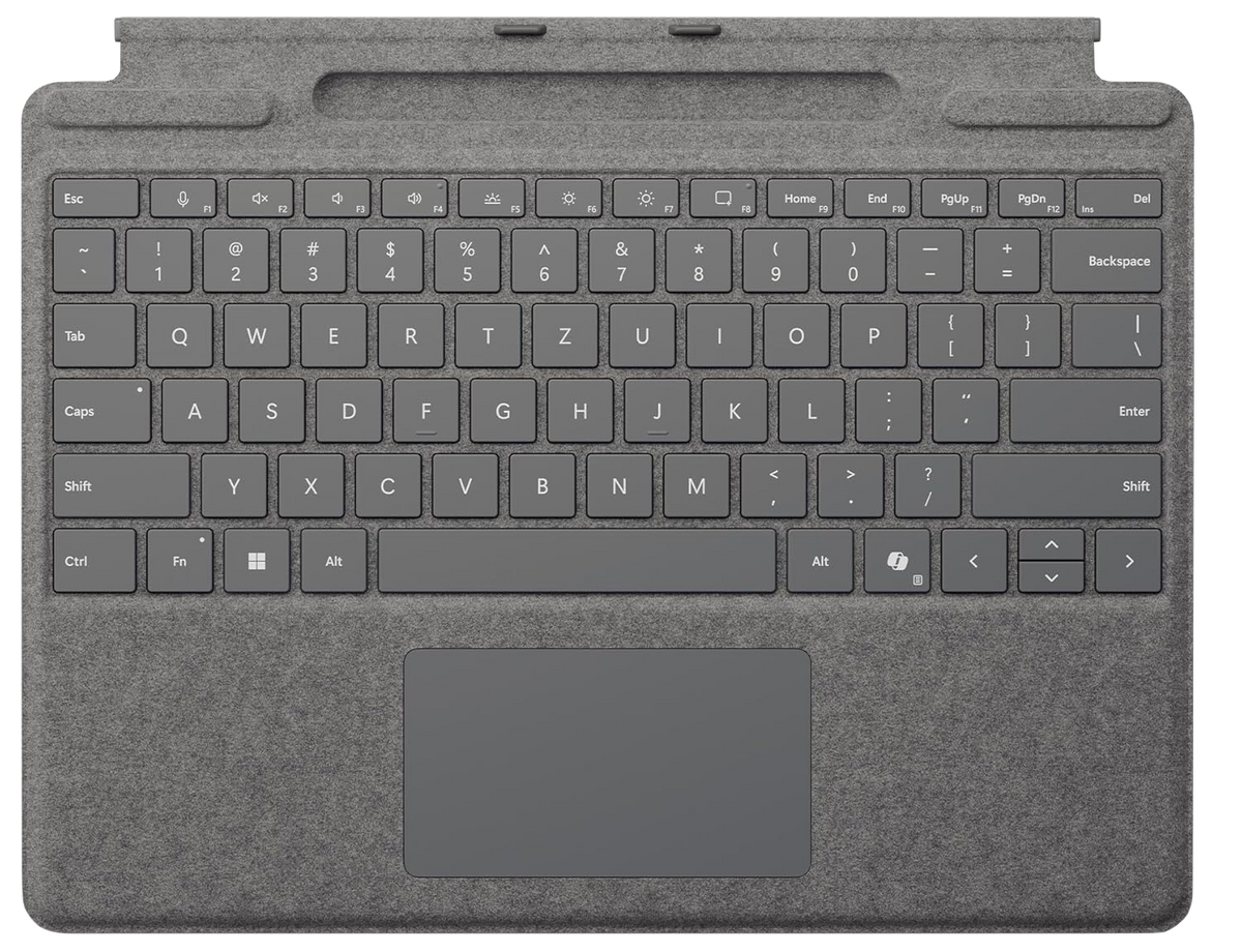 Microsoft Surface Pro Keyboard mit Stiftaufbewahrung (QWERTZ) - grau