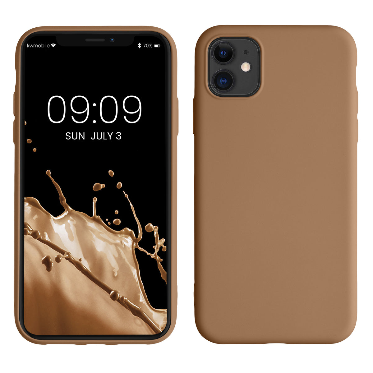 Slim Gummierte Silikon Hülle für Apple iPhone 11 in Cappuccino