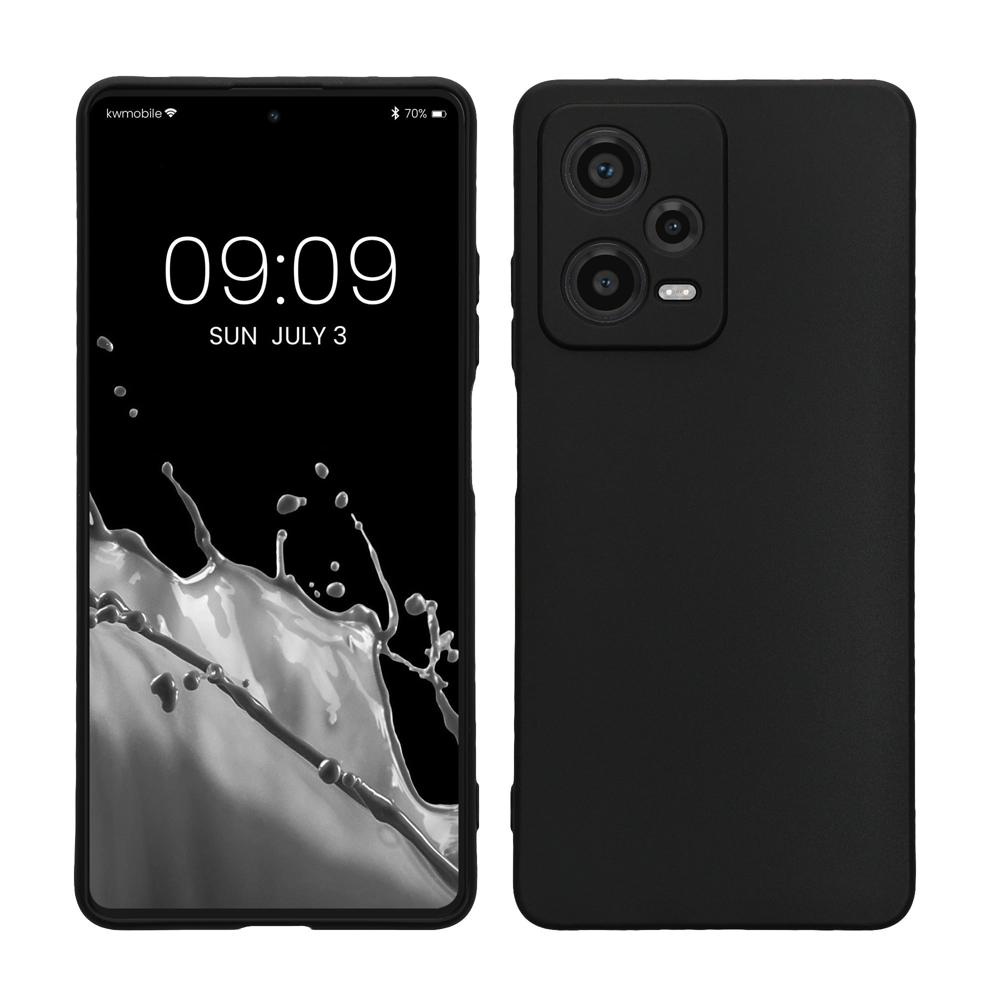 TPU Hülle mit Kameraschutz für Xiaomi Redmi Note 12 Pro 5G in Schwarz matt