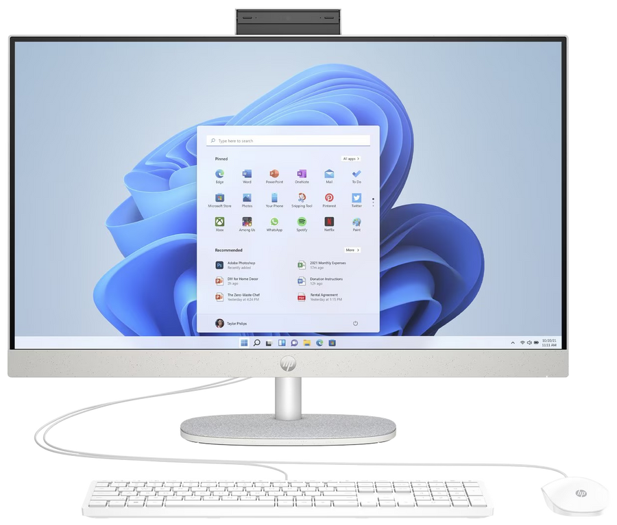 HP All-in-One 27-cr0701ng 27" 2023 FHD Ryzen 5 7520U 16 GB / 1 TB W11H weiß Renew - Ohne Vertrag