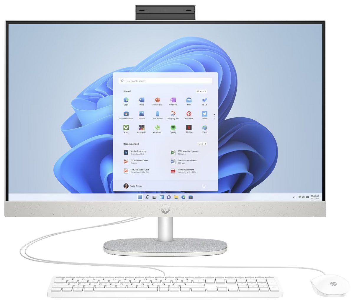 HP All-in-One 27-cr0702ng 27" 2023 FHD Ryzen 7 7730U 16 GB / 1 TB SSD W11H weiß Renew - Ohne Vertrag