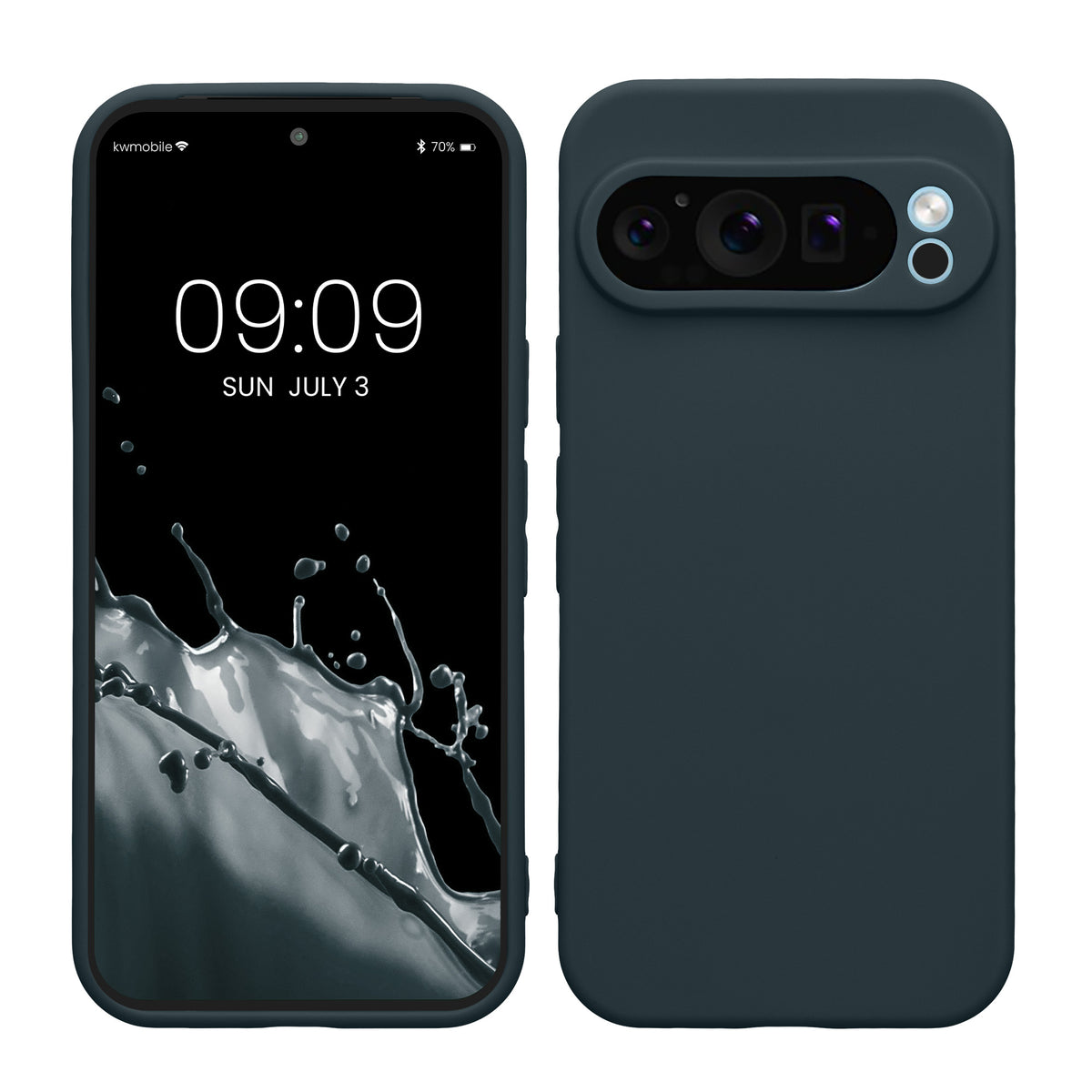 TPU Hülle mit Kameraschutz für Google Pixel 9 Pro in Dunkler Schiefer