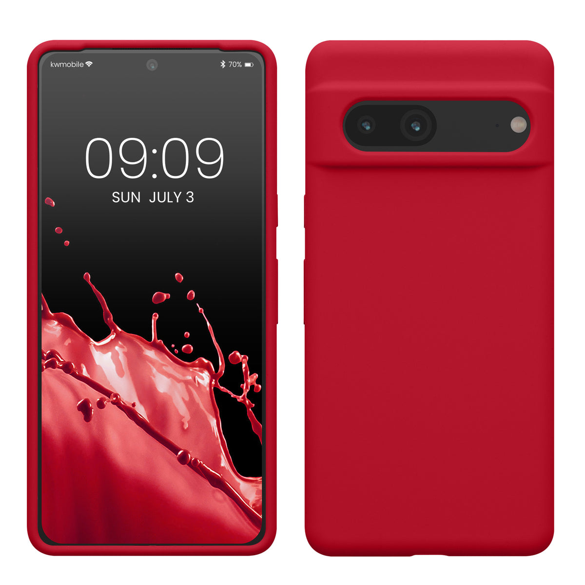 Gummierte Silikon Hülle für Google Pixel 7 in Sweet Cherry