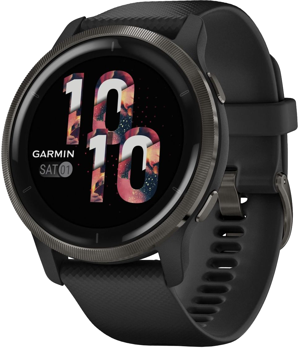 Garmin Venu 2 45mm slate Edelstahl Armband schwarz - Ohne Vertrag