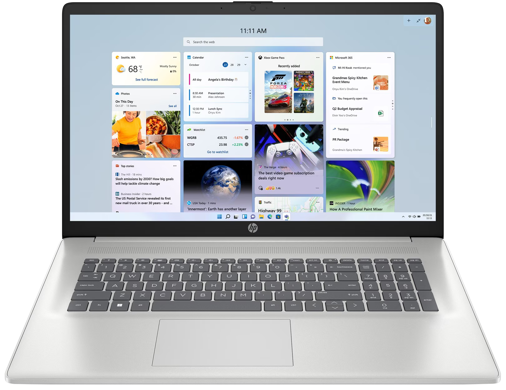 HP 17-cp2757ng 17" 2023 FHD Ryzen 5 7520U 16 GB / 512 GB SSD W11H QWERTZ Silber Renew - Ohne Vertrag