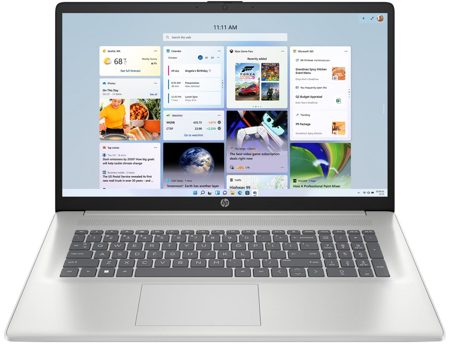 HP 17-cp2757ng 17" 2023 FHD Ryzen 5 7520U 16 GB / 512 GB SSD W11H QWERTZ Silber Renew - Ohne Vertrag