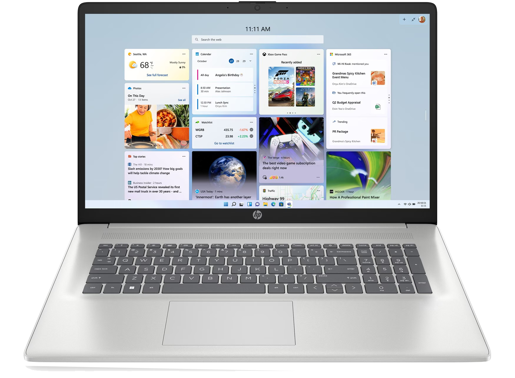 HP 17-cp2757ng 17" 2023 FHD Ryzen 5 7520U 16 GB / 512 GB SSD W11H QWERTZ Silber Renew - Ohne Vertrag