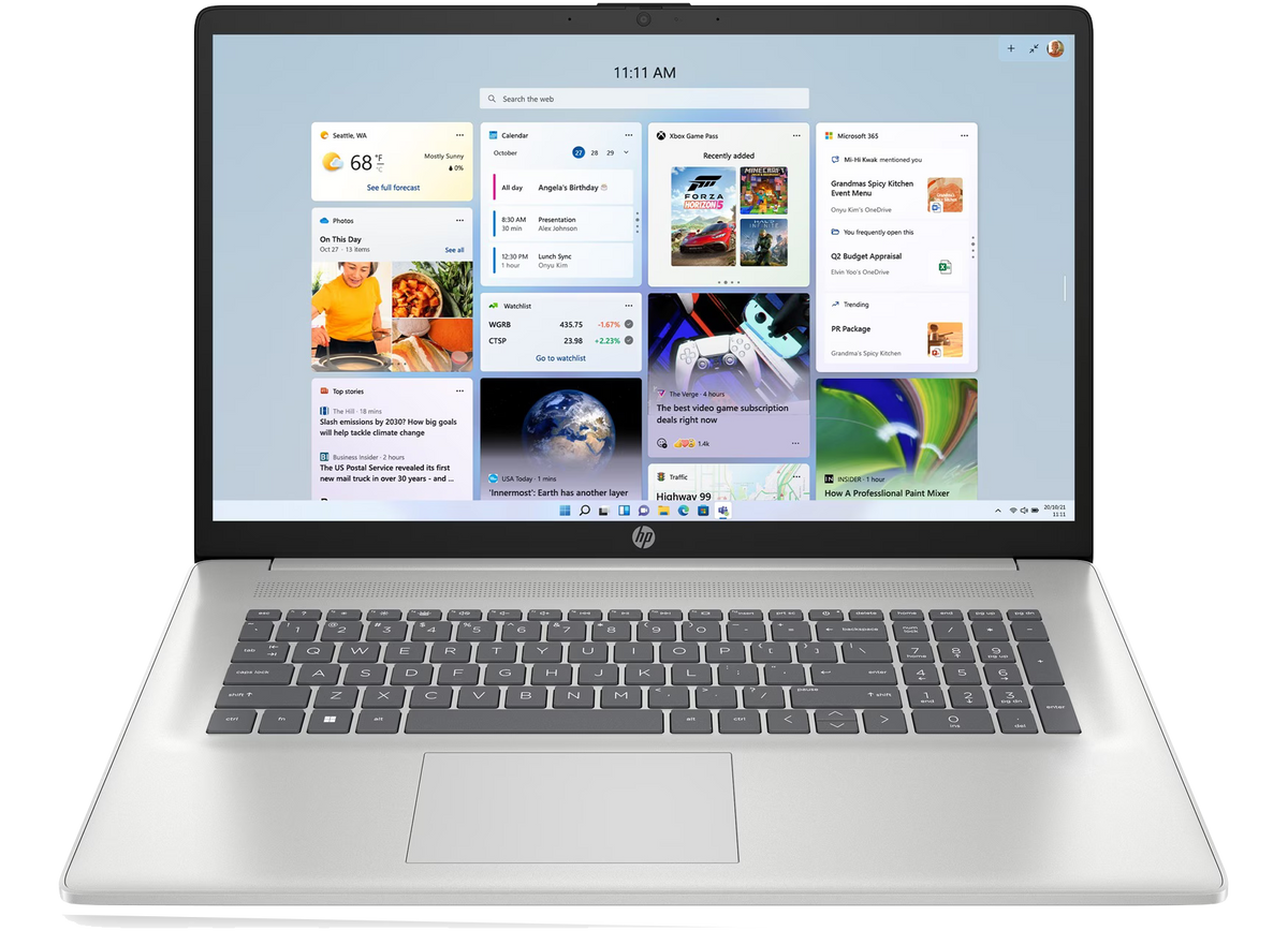 HP 17-cp2757ng 17" 2023 FHD Ryzen 5 7520U 16 GB / 512 GB SSD W11H QWERTZ Silber Renew - Ohne Vertrag