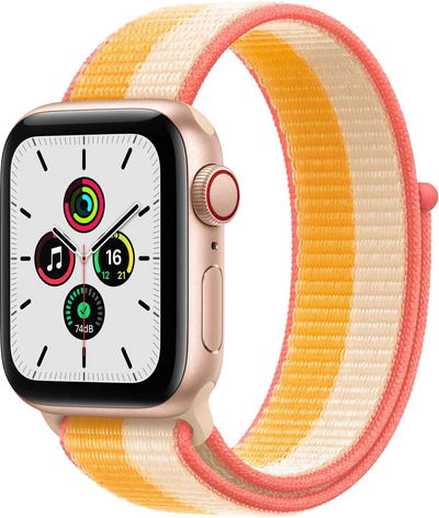 Watch SE LTE gold Alu 44mm Sport Loop Mais/Weiß