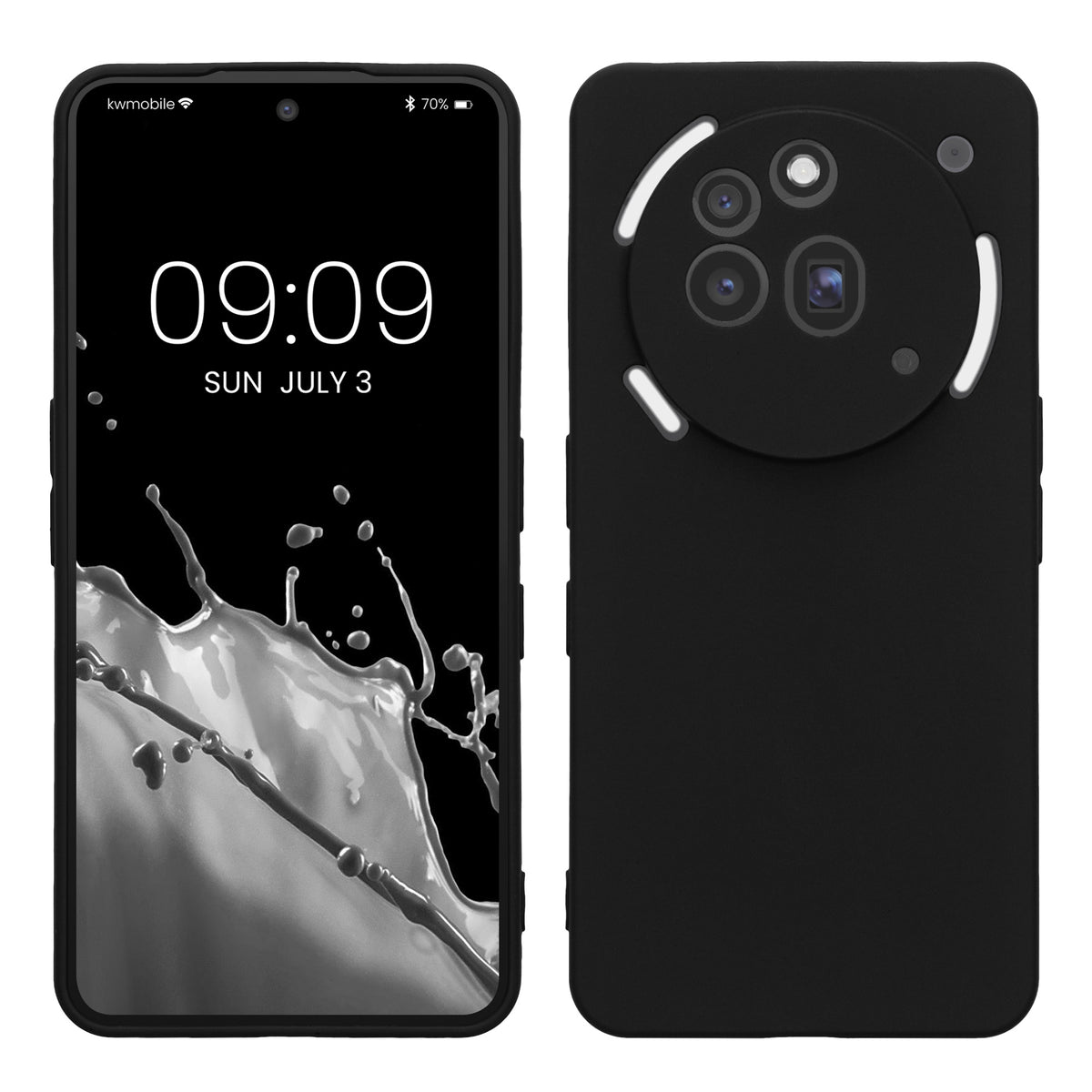 TPU Hülle mit Kameraschutz für Nothing Phone 3a Pro in Schwarz matt