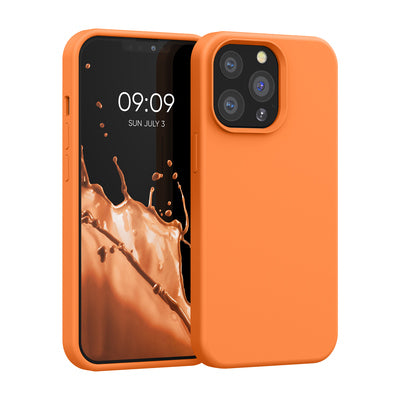 Gummierte Silikon Hülle für Apple iPhone 13 Pro in Fruity Orange