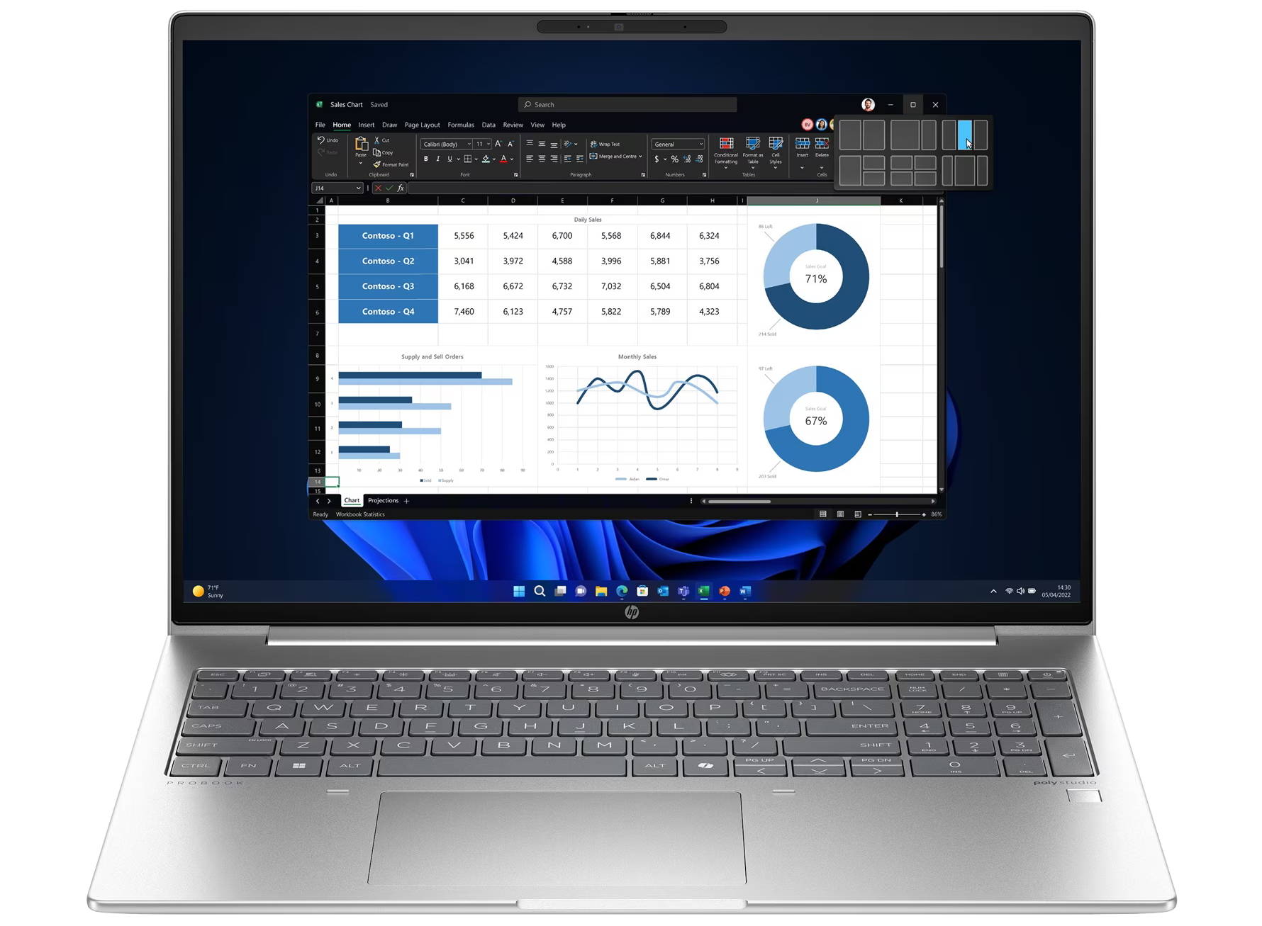 HP ProBook 460 G11 16" 2024 WUXGA Ultra 5 125U 16 GB / 512 GB W11Pro QWERTZ Silber Renew - Ohne Vertrag