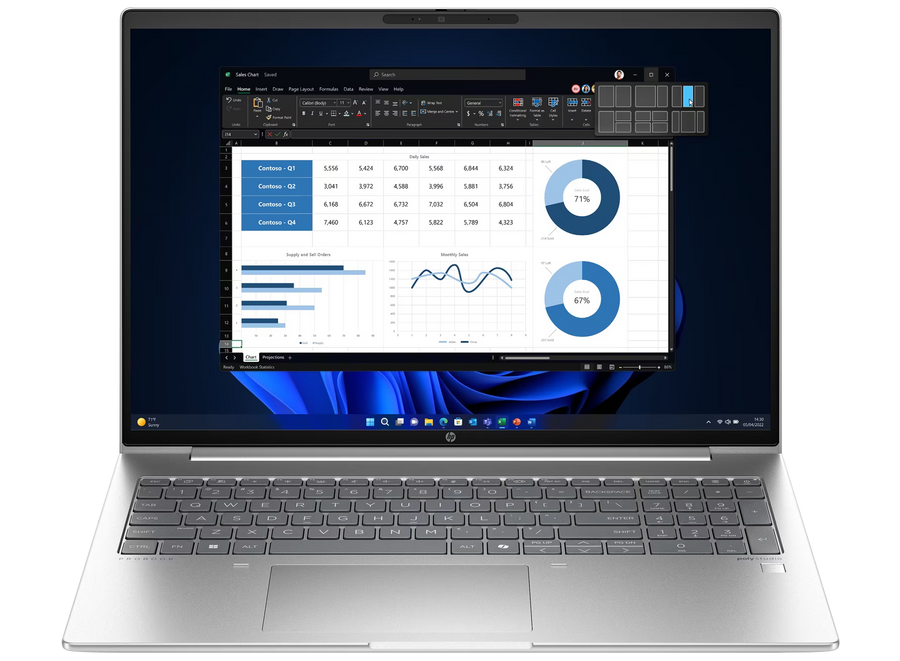 HP ProBook 460 G11 16" 2024 WUXGA Ultra 5 125U 16 GB / 512 GB W11Pro QWERTZ Silber Renew - Ohne Vertrag