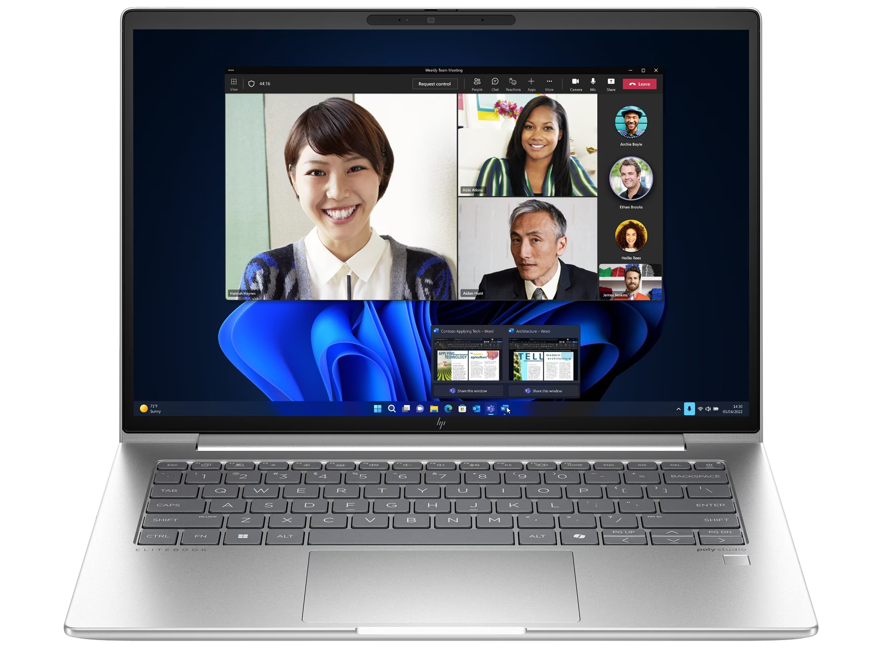 HP EliteBook 645 G11 14" 2024 WUXGA Ryzen 5 7535U 16 GB / 256 GB SSD W11Pro QWERTZ Silber Renew - Ohne Vertrag