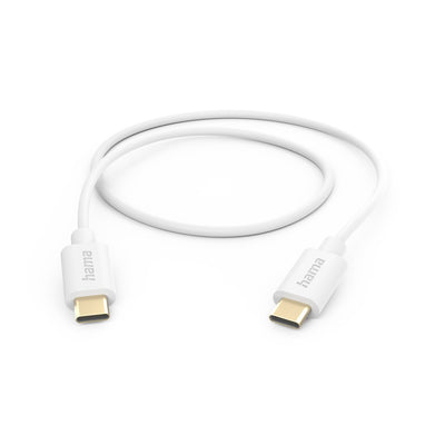 Hama Ladekabel, USB-C - USB-C, 1 m, Weiß
