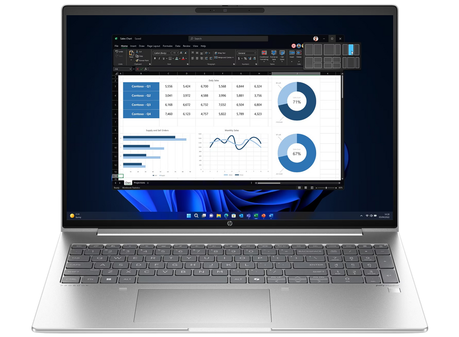 HP ProBook 465 G11 16" 2024 WUXGA Ryzen 7 7735U 16 GB / 512 GB SSD W11Pro QWERTZ Silber Renew - Ohne Vertrag