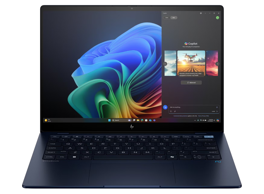 HP EliteBook UltraG1Q 14" 2024 2.2K WLED TS Snapdragon X Elite X1E-78-100 16 GB / 1 TB SSD W11Pro QWERTZ blau Renew - Ohne Vertrag
