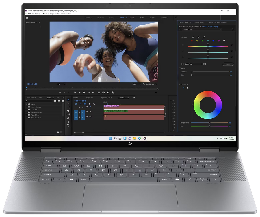 HP Envy x360 16-ad0770ng 16" 2024 WUXGA Ryzen 7 8840HS 16 GB / 1 TB SSD W11H QWERTZ Silber Renew - Ohne Vertrag