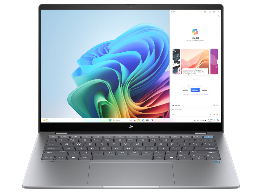 HP OmniBook X 14-fe0901ng 14" 2024 2.2K X Elite X1E-78-100 32 GB / 1 TB SSD W11H QWERTZ Silber Renew - Ohne Vertrag