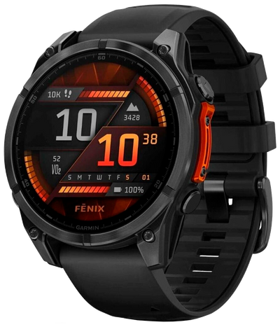 fenix 8 47mm AMOLED Schwarz/Schiefergrau Silikon-Armband