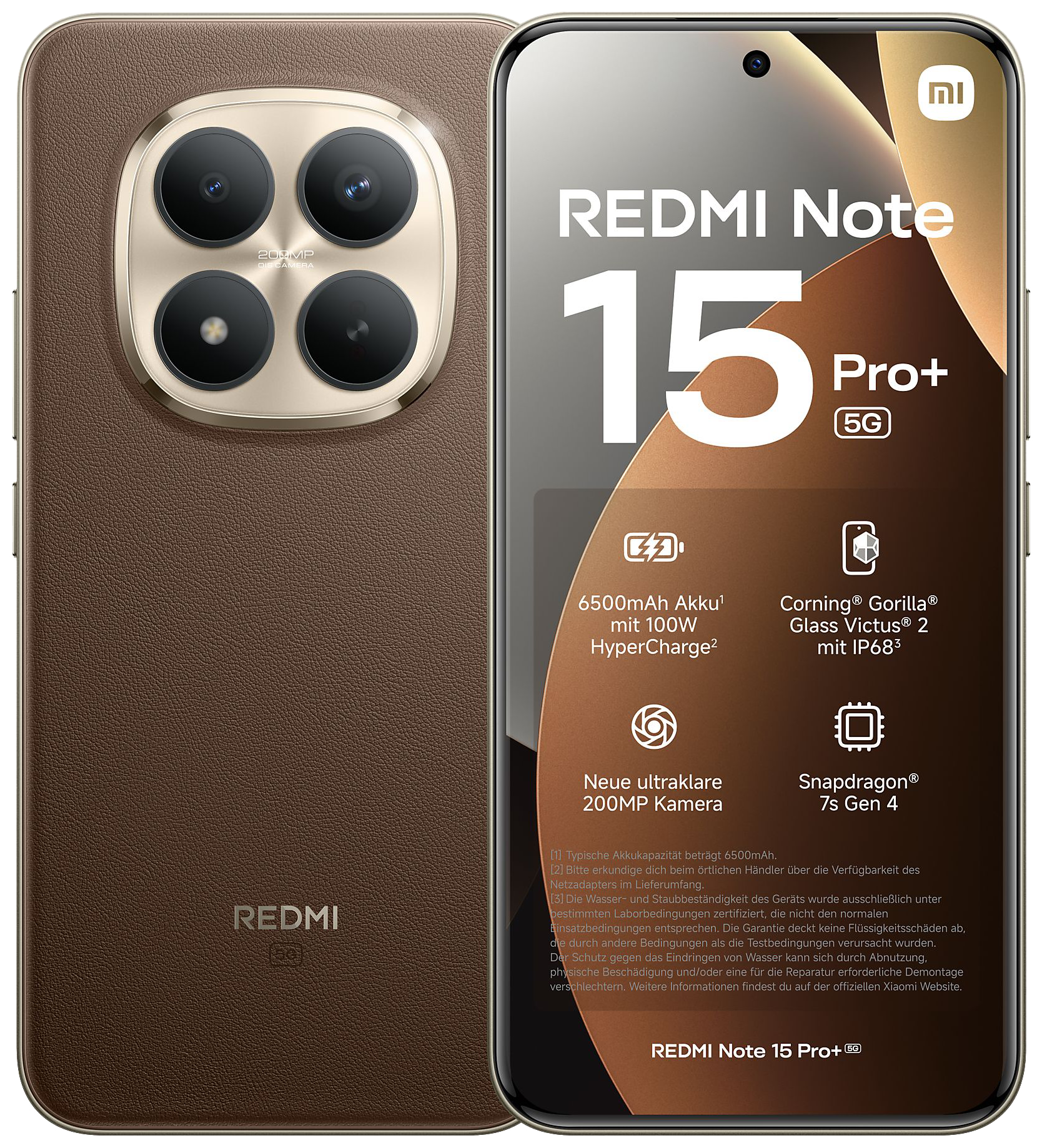 Xiaomi Redmi Note 15 Pro+ 5G Dual-SIM braun - Ohne Vertrag