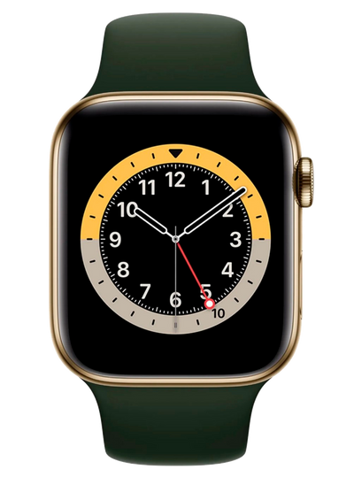 Watch Series 6 LTE GOLD Stainless steel 44mm Sports Arm Band Cyprus Green M09F3
