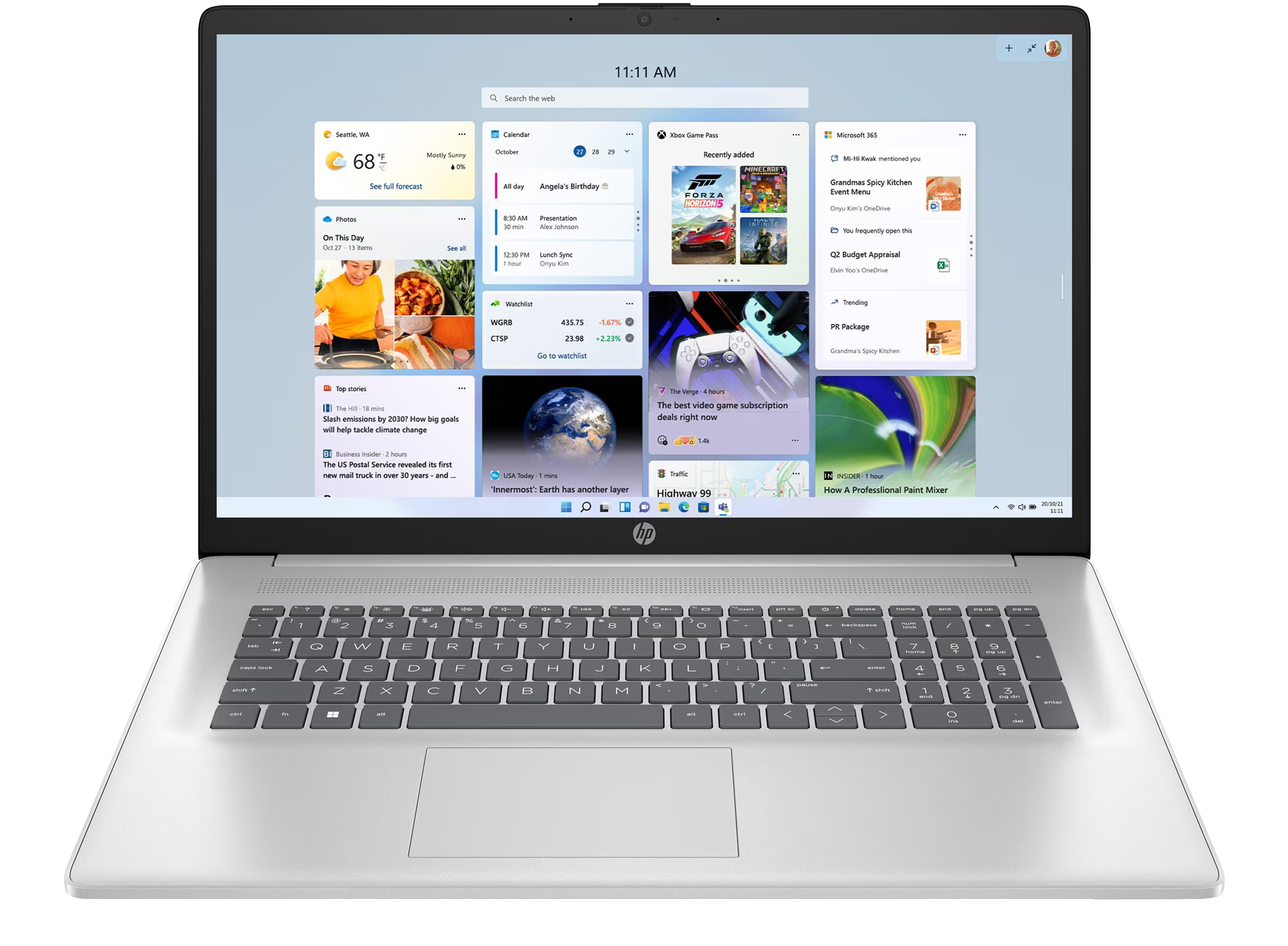 HP 17-cp3176ng 17" 2023 FHD Ryzen 7 7730U 16 GB / 512 GB SSD W11H QWERTZ Silber Renew - Ohne Vertrag