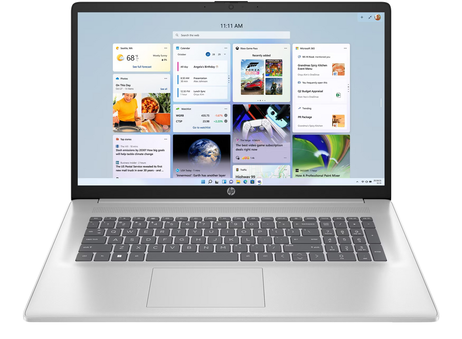 HP 17-cp3176ng 17" 2023 FHD Ryzen 7 7730U 16 GB / 512 GB SSD W11H QWERTZ Silber Renew - Ohne Vertrag