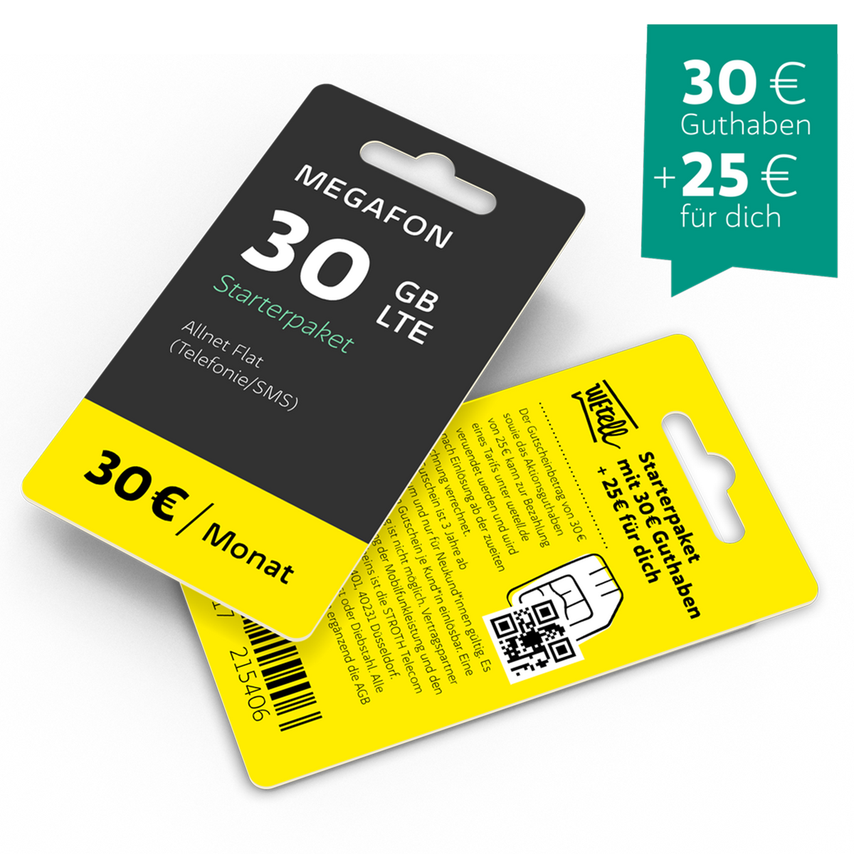 Nachhaltiger Mobilfunktarif - "Megafon" | 30GB