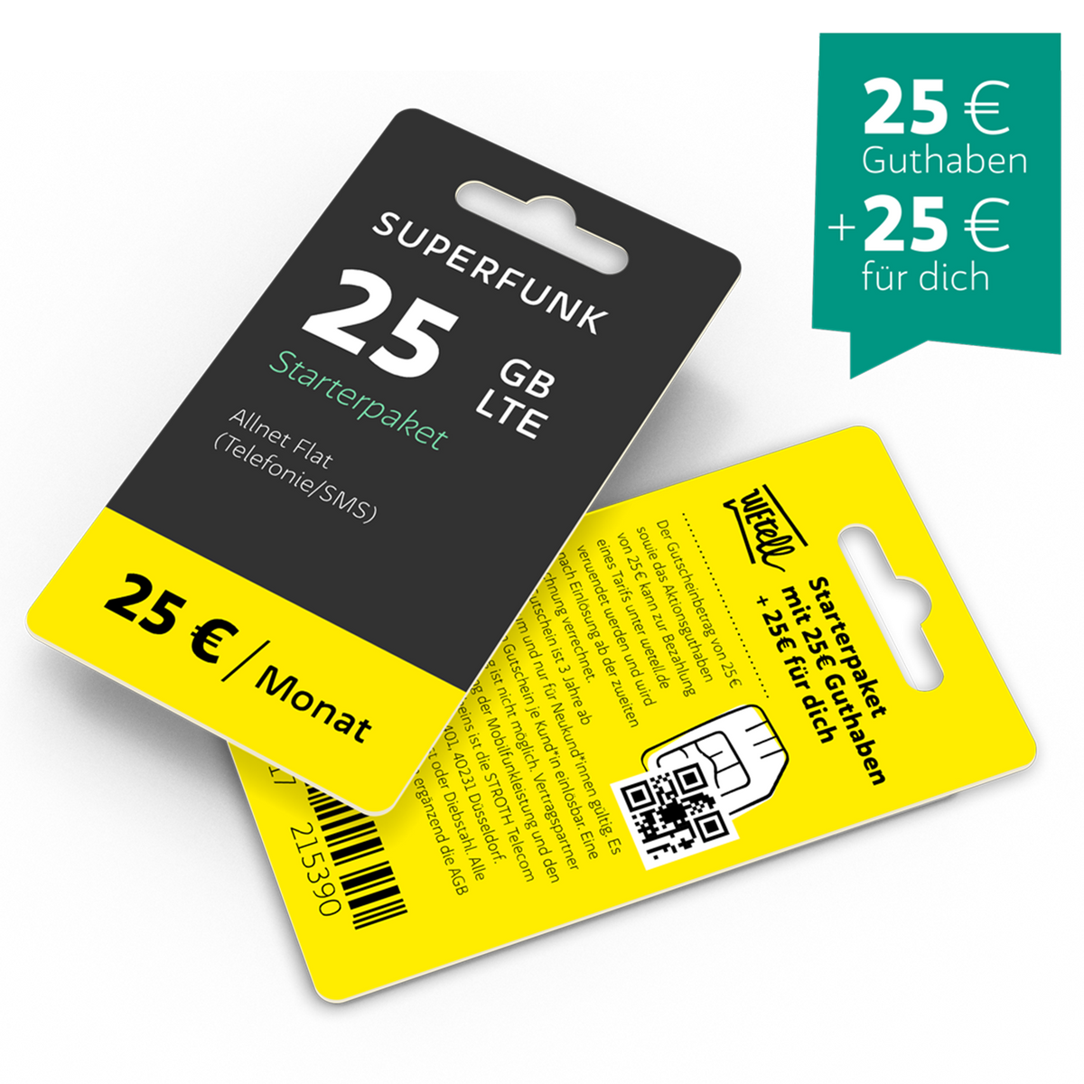 Sustainable mobile phone tariff - "Superfunk" | 25GB