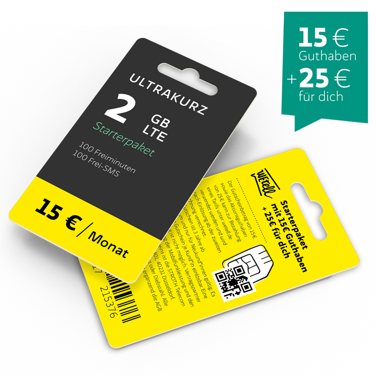 Sustainable mobile phone tariff - "ultra -short" | 2GB