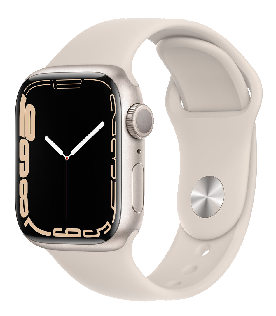 Apple Watch 7 silber Alu 41mm Sportarmband Polarstern MKMY3 MKHR3 - Ohne Vertrag