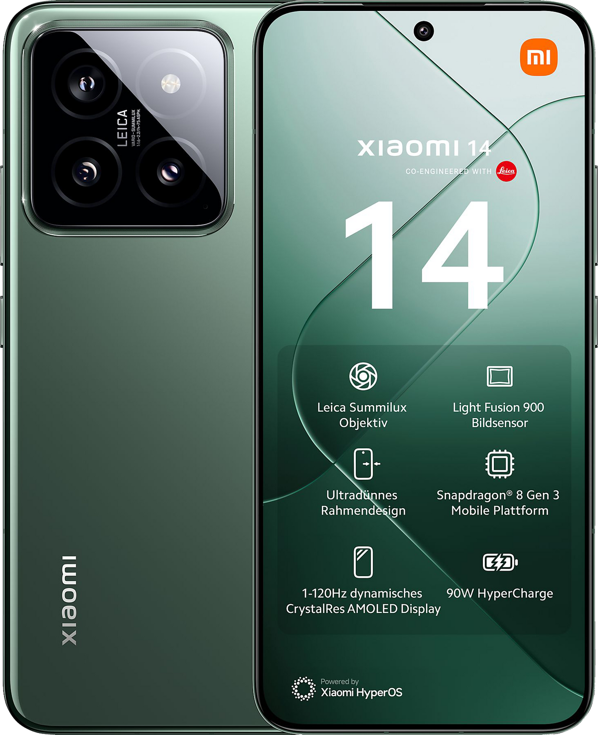 Xiaomi 14 5G Dual-SIM grün - Ohne Vertrag