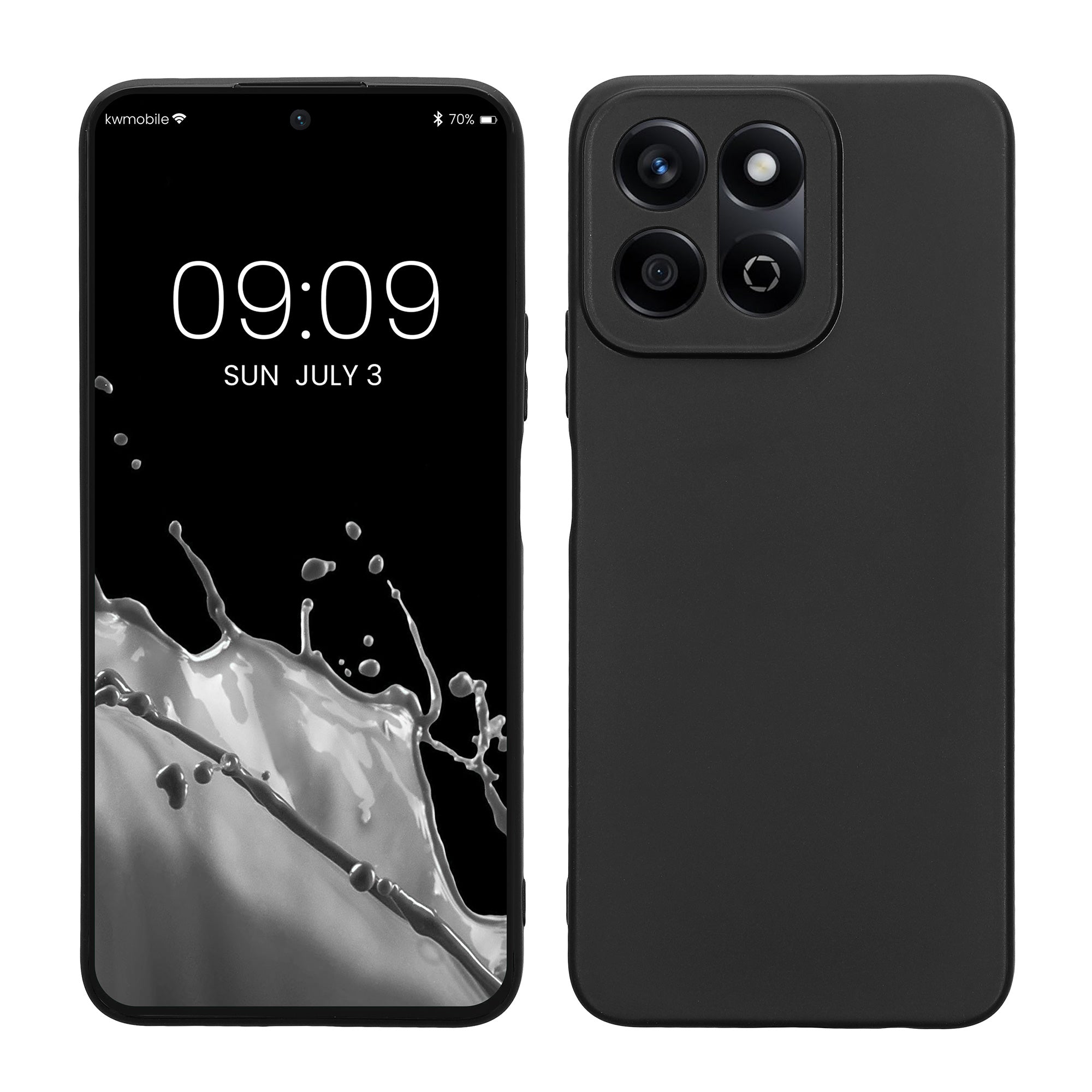 TPU Hülle mit Kameraschutz für HONOR 200 Smart 5G / X7C 4G in Schwarz matt