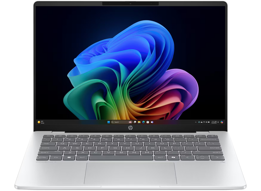 HP OmniBook 5 NGAI 14-he0754ng 14" 2025 WUXGA OLED Snapdragon X1-26-100 16 GB / 512 GB SSD W11H QWERTZ Silber Renew - Ohne Vertrag